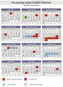 School Calendar 2018-2019